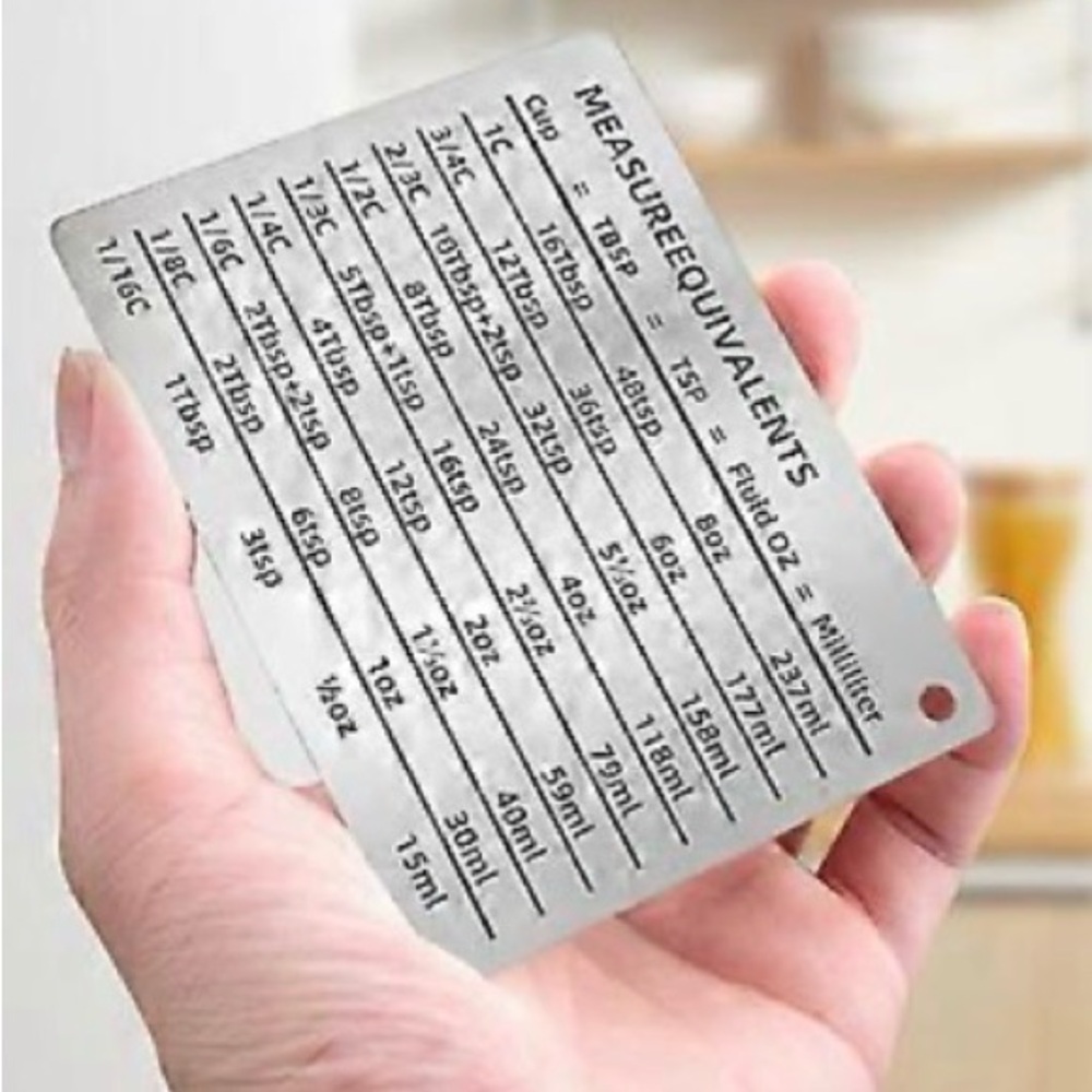 Convert Fridge Magnetic Chart Stainless Steel Kitchen Conversion Magnet - Picture 2 of 4